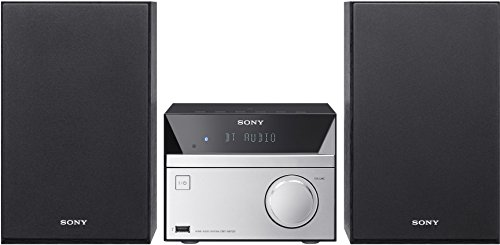 Sony CMT-SBT20 Sistema Micro Hi-Fi con Mega Bass, Potenza totale 12W, Lettore CD, Radio FM, USB, Bluetooth, NFC, Nero