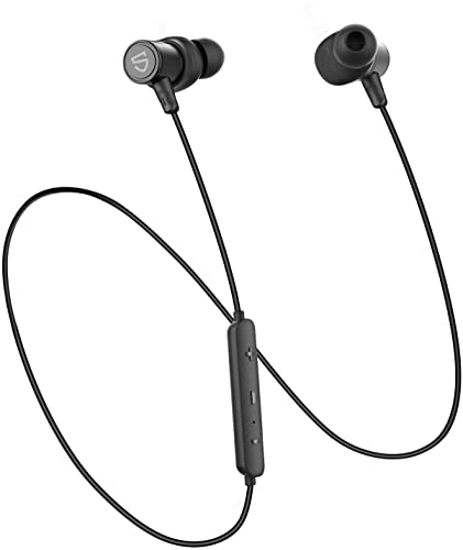 Soundpeats cuffie Bluetooth magnetica auricolari sport Sweatproof auricolari in-ear con microfono wireless (Bluetooth 5.0, aptX, 6 ore tempo di gioco, vestibilità sicura design)