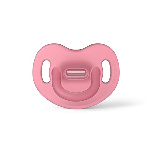 Suavinex 307247 - Ciuccio in silicone per neonati, con tettarella anatomica Sx Pro, super morbido e flessibile, colore: rosa, 0-6 mesi