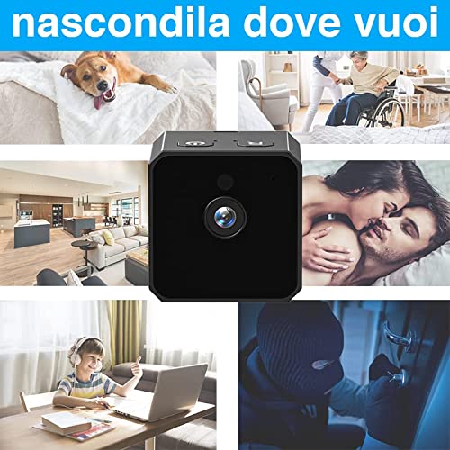 Telecamera Nascosta Spia Senza fili FullHD Batteria 4 Ore Visione N...