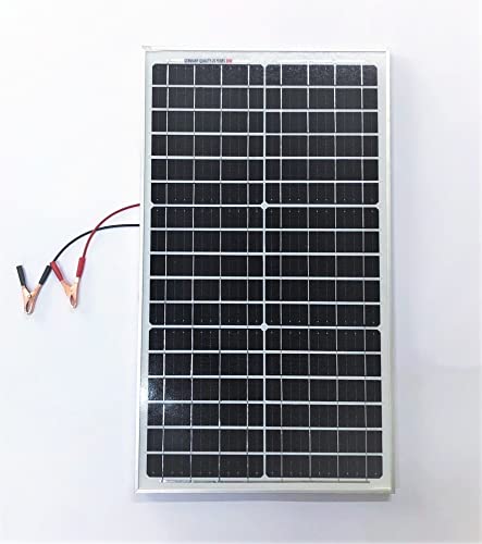 TEMPO DI SALDI Pannello Ad Energia Solare Fotovoltaico 30W 12V Con Celle In Silicio E Pinze