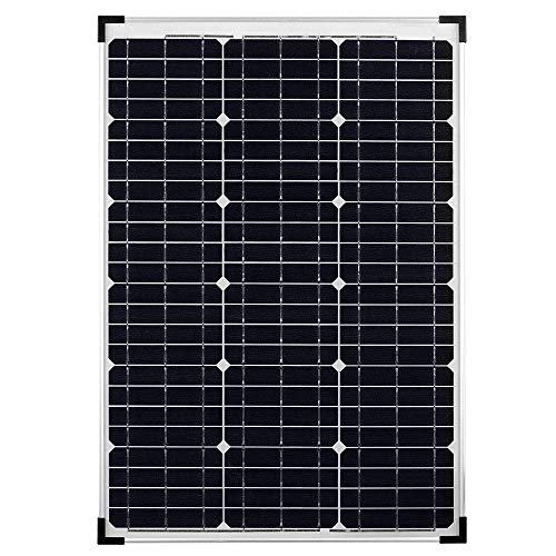 TEMPO DI SALDI Pannello Solare Fotovoltaico Monocristallino Da 50W 21V Con Pinze A Morsa