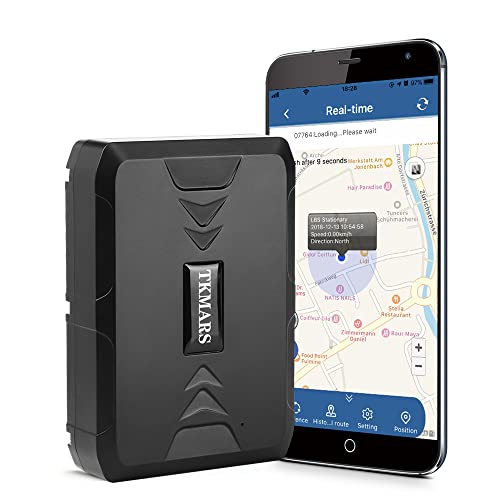 TKMARS Localizzatore GPS per Auto con Scheda SIM, Antifurto da 10000 mAh, Potente GPS Tracker Magnetico Adatto per Auto, Camion, Moto, Ecc. Applicazioni Gratuite TK916