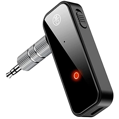 Trasmettitore Bluetooth Adattatore Emettitore Jack - Trasmettitore Bluetooth 5.1 Adattatore Jack 3.5mm Audio per TV, Auto, Altoparlanti, Cuffie 2 in 1 Emettitore e Ricevitore di Musica Bassa Latenza