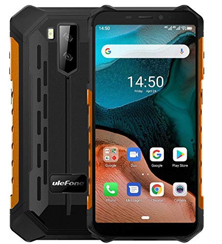 Ulefone ARMOR X52020, Android 10 4G Rugged smartphone, Octa-core 3GB+32GB, 5,5’’ Telefono Resistente Ip68 Impermeabile Cellulare Antiurto, Dual SIM, 13MP+5MP+2MP, Batteria 5000mAh, NFC GPS Arancia