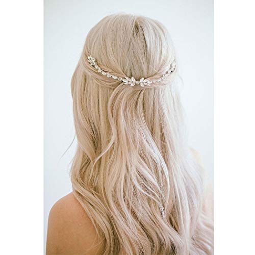 Unicra Wedding Crystal Hair Combs Bridal Headpieces Accessori per capelli da sposa per le spose(argento)