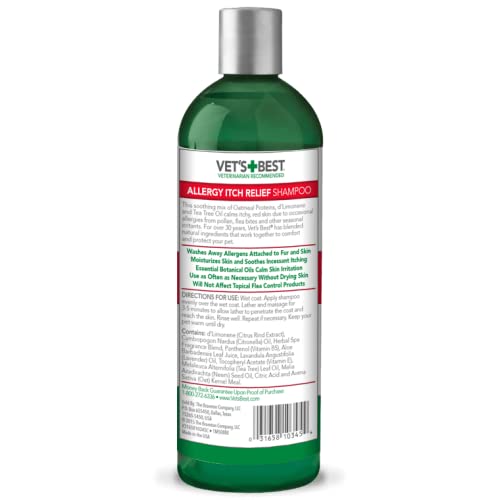 Vet s Best Shampoo Sollievo da Prurito e Allergia - 470Ml...