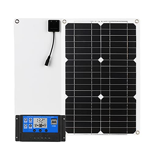 Vistreck Kit Pannello Solare 18W 12V Doppia Porta USB Modulo Monocristallino Off Grid con Regolatore di Carica Solare