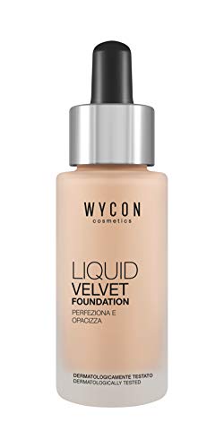 WYCON cosmetics LIQUID VELVET FOUNDATION texture leggera e setosa (NW20)