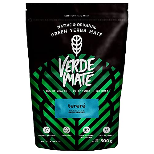 Yerba Mate Verde Mate Green Tereré | Verde Mate Terere | Yerba Mate dal Brasile Molto rinfrescante yerba mate (500g)