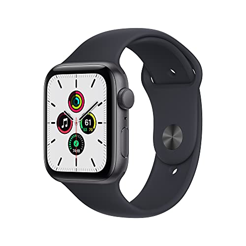 2021 Apple Watch SE (GPS) Cassa 44 mm in alluminio grigio siderale con Cinturino Sport color mezzanotte - Regular