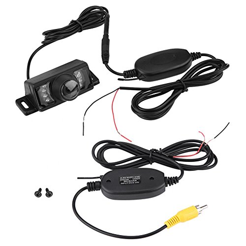 7pcs LED Night Vision per telecamera di retromarcia auto senza fili, trasmettitore e ricevitore video RCA wireless IR