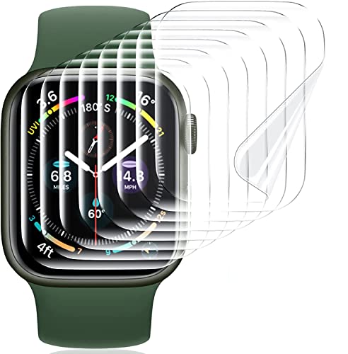 [8 Pezzi] Uyiton Compatibile per Apple Watch 4 5 6 SE 40mm Pellicola Protettiva dello Schermo TPU (Senza Vetro), Grado Militare per Smartwatch iWatch, Senza Bolle, Ultra Sottile