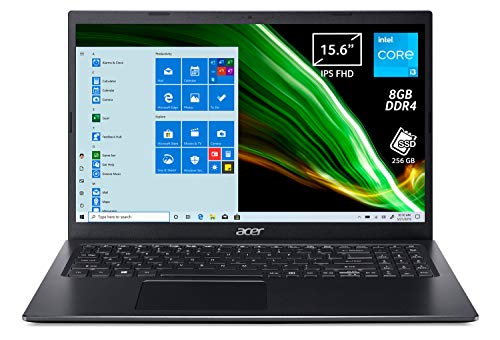 Acer Aspire 5 A515-56-36Q1 PC Portatile, Notebook, Intel Core i3-1115G4, RAM 8 GB DDR4, 256 GB PCIe NVMe SSD, Display 15.6  IPS FHD LED LCD, Scheda Grafica Intel Iris Xe, Windows 10 Home in S Mode