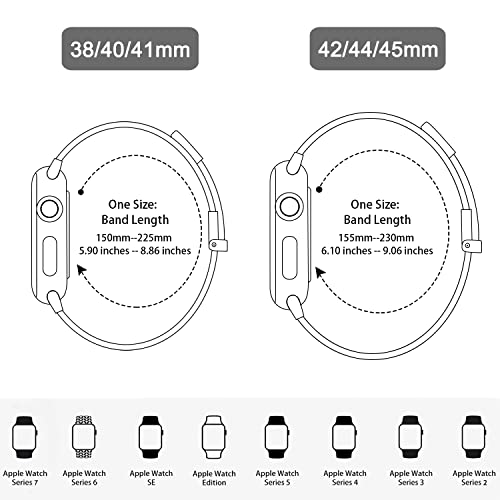 AGOO 2 PCS Cinturini Compatibile per Apple Watch Cinturino 44mm 42m...