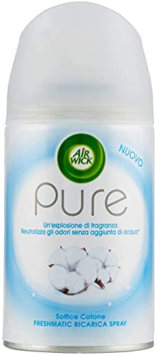 Air Wick Deodorante per Ambiente Freshmatic, Ricarica Soffice Cotone, 250ml