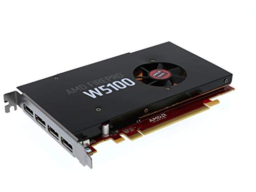 AMD FirePro W5100 4GB GDDR5 Scheda grafica professionale PCIe Gen 3.0, 1.43TFLOPS, 768 core 4x DisplayPort 1.2 OEM - Scatola semplice
