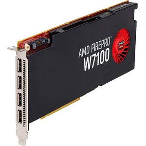 AMD FirePro W7100 8GB GDDR5 Fino a 160 GB s PCIe Gen 3.0 x16 Scheda grafica professionale - 3.3TFLOPS, 1792 Core, fino a 4 display con DisplayPort 1.2 (Plain Boxed) (100-505975-cr)
