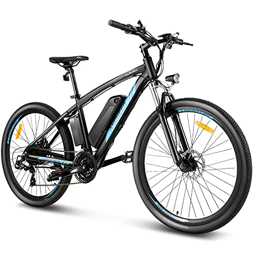 ANCHEER 27.5  Mountain Bike Elettrica per Adulti, E-Bike 250W con Batteria agli Ioni di Litio 36V 10Ah, Bicicletta Elettrica con Display LCD, 21 Marce Professionali
