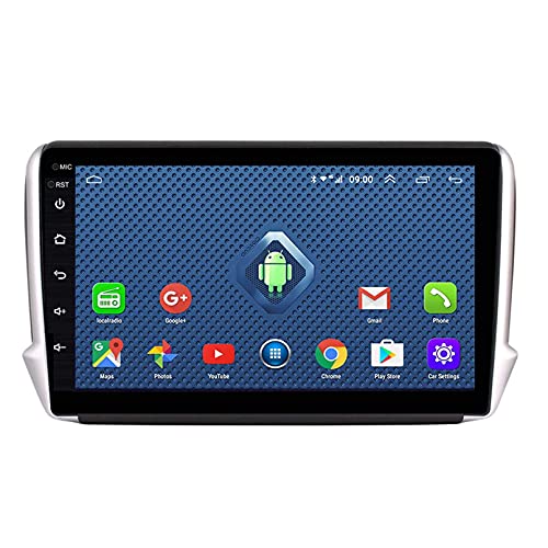 Android 10.0 Autoradio Per Peugeot 2008 208 Series 2015 2018 Auto Stereo GPS Navigazione Touch Display Auto Media Player Doppia Din Head Unit; Supporto WiFi Controllo Del Volante W(4G+WIFI:1+16G)