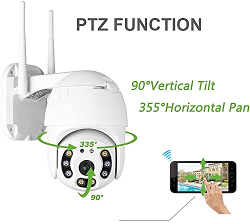 AntDau71 - PTZ Telecamera di Sorveglianza Videocamere WIFI Esterno,...