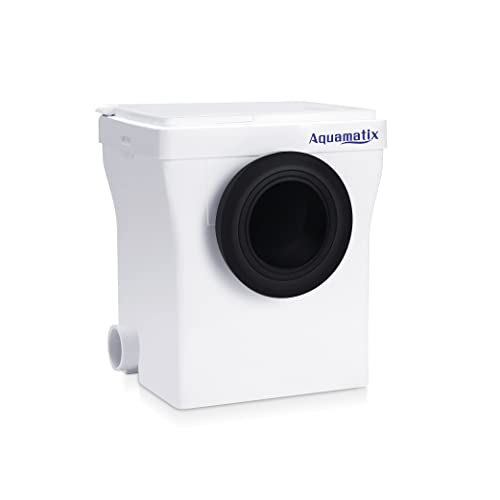 Aquamatix Cubo - Trituratore Pompa Maceratore Silenzioso acqua di scarico, 400 W, silenziosa, per lavabo o doccia