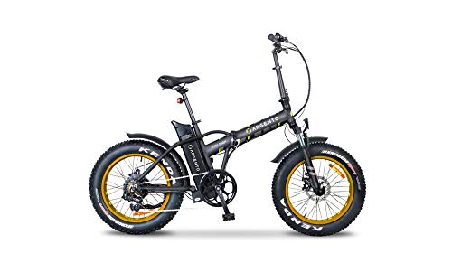Argento Bicicletta elettrica Minimax Ruote Fat Pieghevole, Unisex A...