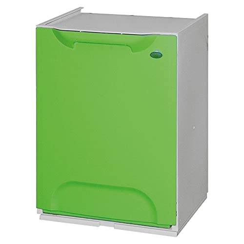 Art Plast R34 1V Cassonetto modulare per la raccolta differenziata, in plastica, verde lime bianco