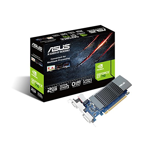ASUS GeForce GT 710 2 GB DDR5, Scheda Video Low Profile per HTPC Compatti e Build Low Profile, Incluso Bracket Aggiuntivo I O
