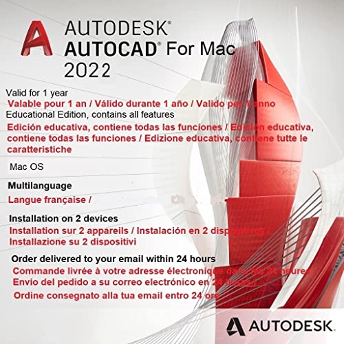 Autodesk AutoCAD For Mac 2022 | Licenza di 1 anni | Mac OS | Conseg...