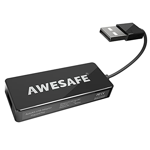 AWESAFE Adattatore per Carplay Cablata USB Dongle Android Auto per Android Autoradio 1 Din 2 Din