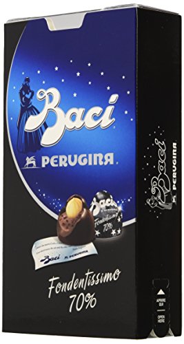 BACI PERUGINA FONDENTISSIMO 70% cioccolatini al cioccolato fondente extra ripieno con nocciola - 7 pezzi da 200 g [1400 g]