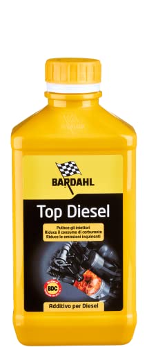 Bardahl 120040 - 3 Litri, Top Diesel, Additivo Auto per Motori Diesel, Pulitore Iniettori, Riduzione Fumo dello Scarico, Riduzione Consumo di Carburante