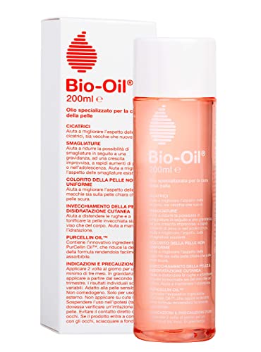 Bio-Oil Olio per Cicatrici e Smagliature, Trattamento per la Pelle con Azione Idratante, Cicatrizzante e Anti Smagliature, Indicata per Pelli Sensibili, 200 ml