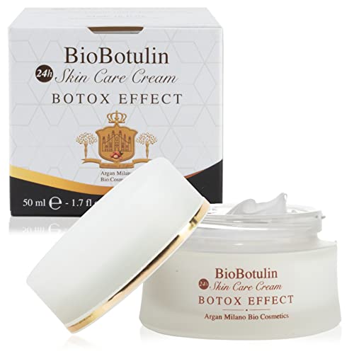 BioBotulin 24h Skin Care CREAM BOTOX EFFECT - 50 ml - crema antirughe per viso, collo e décolleté - Ingrdienti: Acmella Oleracea, Acido Ialuronico 3P, Argan, Collagene, Aloe Vera ...