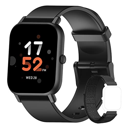 Blackview Smartwatch,Orologio Fitness Tracker Uomo,1,3  Touch Schermo Smart Watch con Saturimetro (SpO2) Contapassi Cardiofrequenzimetro Notifiche Messaggi,Monitor del Sonno per Sport(2 Cinturini)