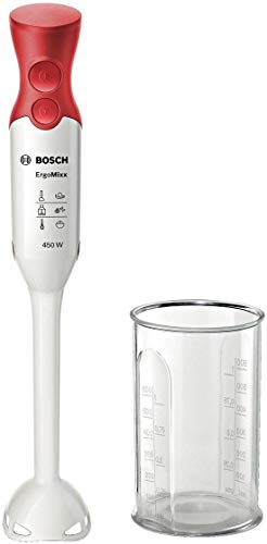 Bosch Elettrodomestici MSM64010 ErgomMixx Mixer a Immersione, 450 W, 1 Liter, 50 Decibel, Plastica, Bianco