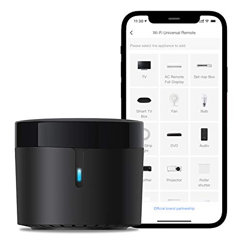 Broadlink - RM4 Mini - Telecomando universale IR audio video, hub remoto WiFi per la casa intelligente, compatibile con Alexa