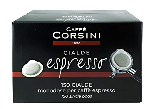 Caffè Corsini Caffè Macinato Espresso in Cialde in Carta ESE, Gusto Forte e Intenso, Confezione da 150 Cialde ESE