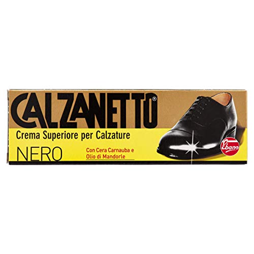 Calzanetto Crema per Calzature Lucido, Nero, 50ml