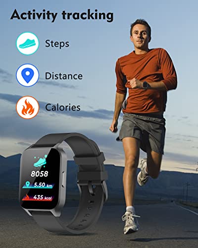 Cloudpoem Smartwatch Uomo Orologio Fitness Contapassi Cardiofrequen...