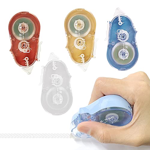 Confezione da 4 rotoli di colla trasparenti punteggiati per nastro biadesivo trasparente per artigianato, biglietti, foto, diari e scrapbooking