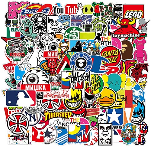 Cool Brand Stickers, 100 adesivi per skateboard alla moda, per comp...