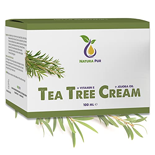 Crema Tea Tree BIO 100ml, vegan - per l uso su pelle impura, infiammazione della pelle, crema anti brufoli, crema per l acne