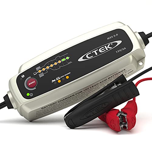 CTEK MXS 5.0 Caricabatterie Automatico (Carica, Mantiene e Ripristi...