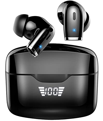 Cuffie Bluetooth, Auricolari Bluetooth 5.2 con 2 HD Microfono, Cuff...