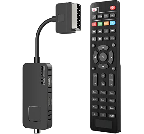 Decoder Digitale Terrestre DVB-T2-‎Dcolor Full HD Scart HDMI TV Stick riceve TUTTI i canali gratuiti Supporto 1080P H265 Main10 PVR USB WiFi Multimedia [Include un Telecomando 2in1]