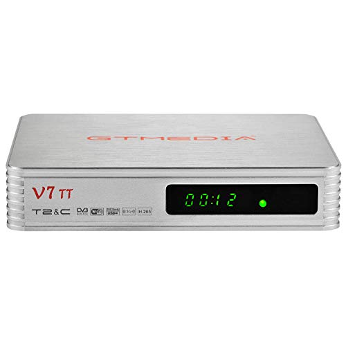 Decoder DVB-T2 HD GT MEDIA V7 TT Full HD 1080p Ricevitore Digitale Terrestre DVB-T2 C Cavo Ricevitore H.265 HEVC 10bit con Antenna WiFi USB   Ethernet, Supporto PVR Registratore Timeshift EPG LCN