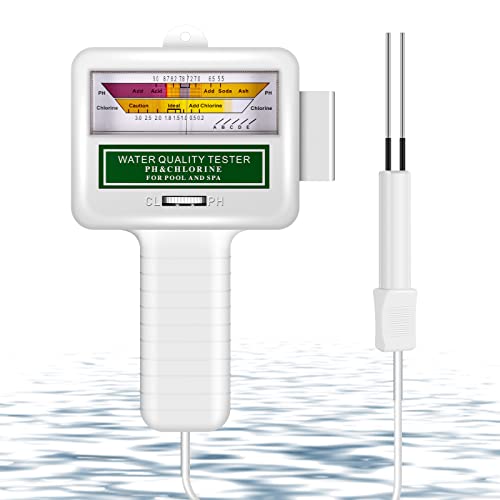 DEECOZY Tester acqua PH cloro, misuratore di cloro, misuratore di a...