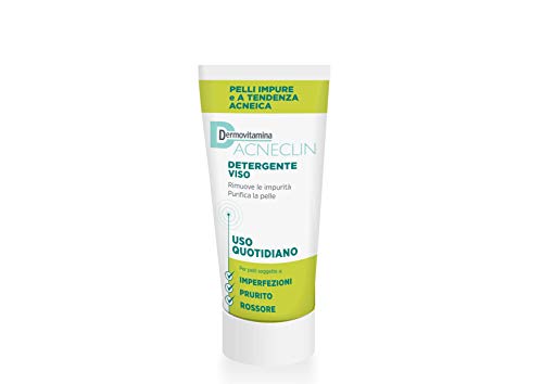 Dermovitamina Acneclin Detergente 200 ml | Detergente con complesso MHA per pelli impure e a tendenza acneica, rimuove le impurità e purifica la pelle